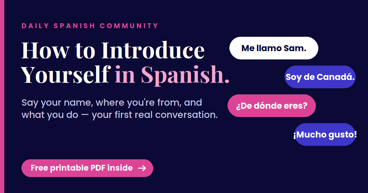 How to introduce yourself in Spanish